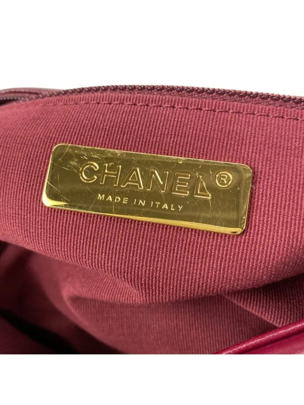 Chanel Shoulder Bag 19 Bordeaux Metal 2-Way Chain